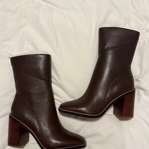 Franco Sarto Dark Brown Heeled Boots